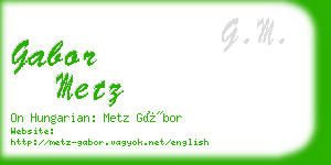 gabor metz business card